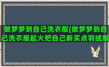 做梦梦到自己洗衣服(做梦梦到自己洗衣服起火把自己新买点羽绒服烧了个大洞)