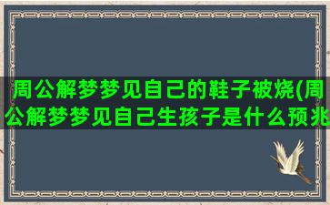 周公解梦梦见自己的鞋子被烧(周公解梦梦见自己生孩子是什么预兆)