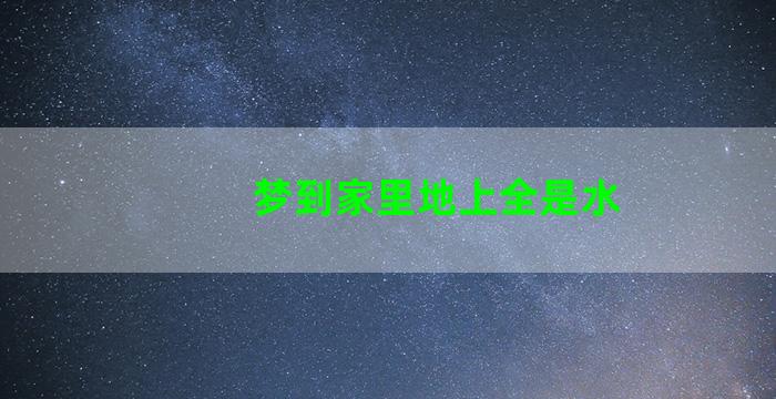 梦到家里地上全是水