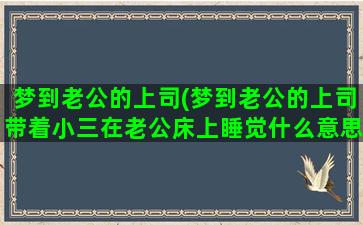 梦到老公的上司(梦到老公的上司带着小三在老公床上睡觉什么意思)