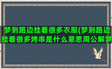 梦到路边挂着很多衣服(梦到路边挂着很多烤串是什么意思周公解梦)