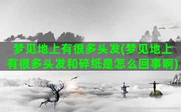 梦见地上有很多头发(梦见地上有很多头发和碎纸是怎么回事啊)