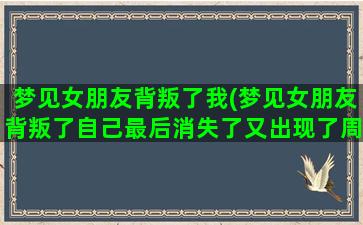 梦见女朋友背叛了我(梦见女朋友背叛了自己最后消失了又出现了周公解梦)