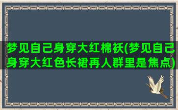 梦见自己身穿大红棉袄(梦见自己身穿大红色长裙再人群里是焦点)