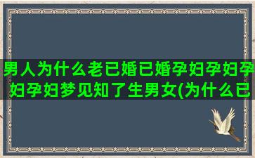 男人为什么老已婚已婚孕妇孕妇孕妇孕妇梦见知了生男女(为什么已婚男人还会爱上别人)