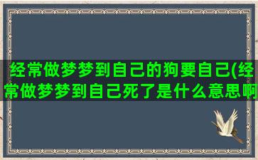 经常做梦梦到自己的狗要自己(经常做梦梦到自己死了是什么意思啊)